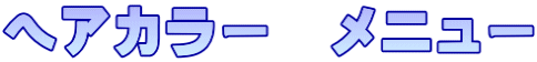 ヘアカラー メニュー